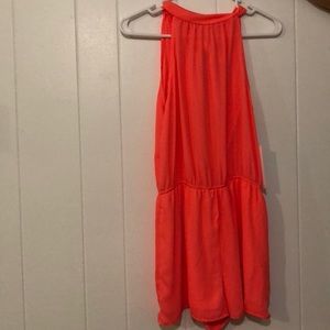 Neon pink romper